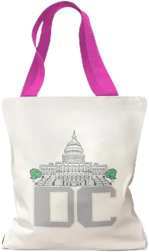 Speedy Pros Canvas Tote Bag for Women Washington Dc Capital Beach Bags for Women