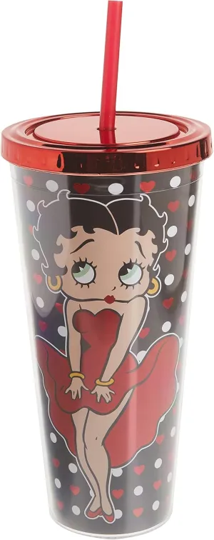 Spoontiques Betty Boop Foil Cup w/Straw