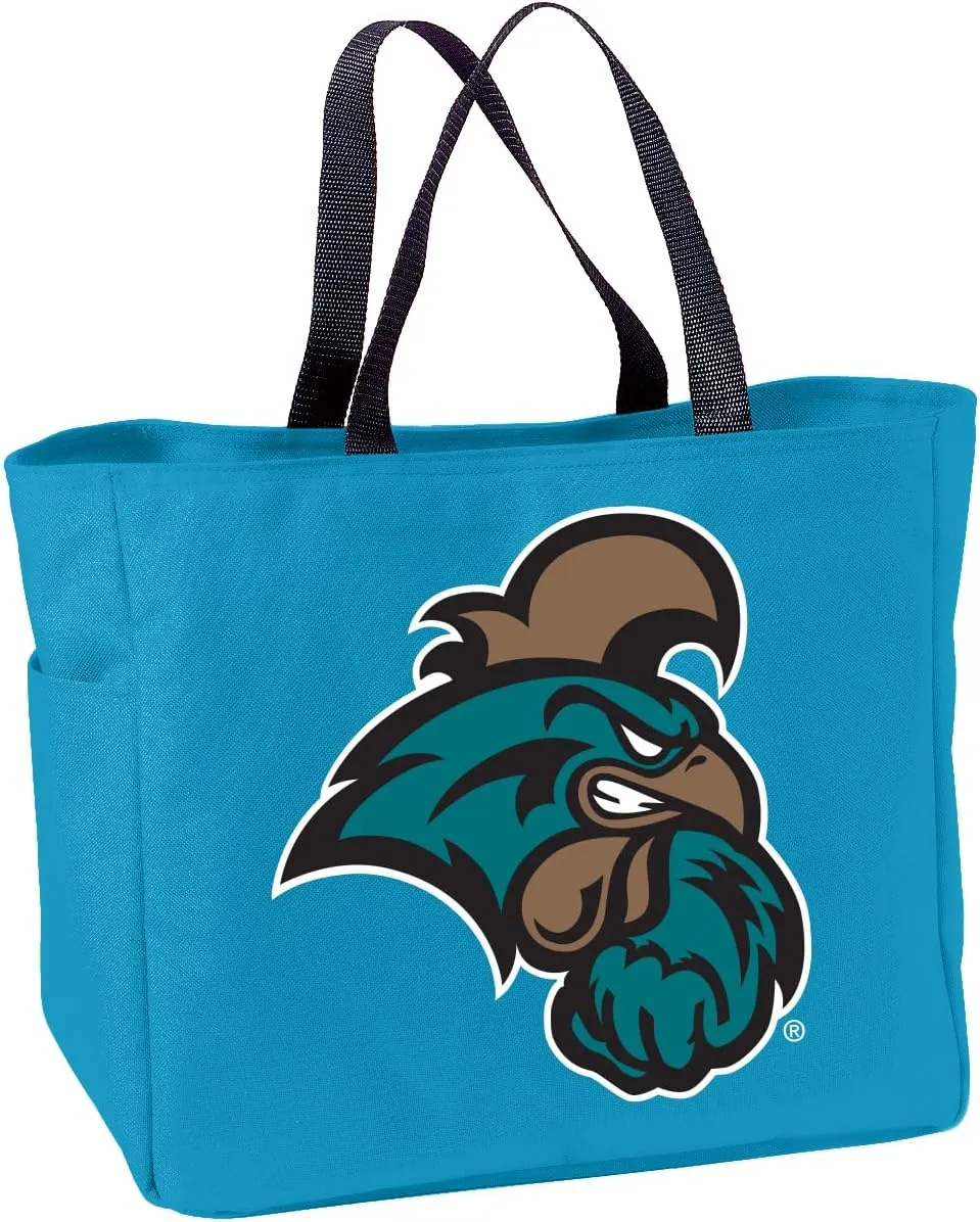 Sport Your Gear Officially Licensed NCAA Reusable Essential Tote Bag, 12" x 12" x 6.5" 600D Polyester Convas Tote Bag