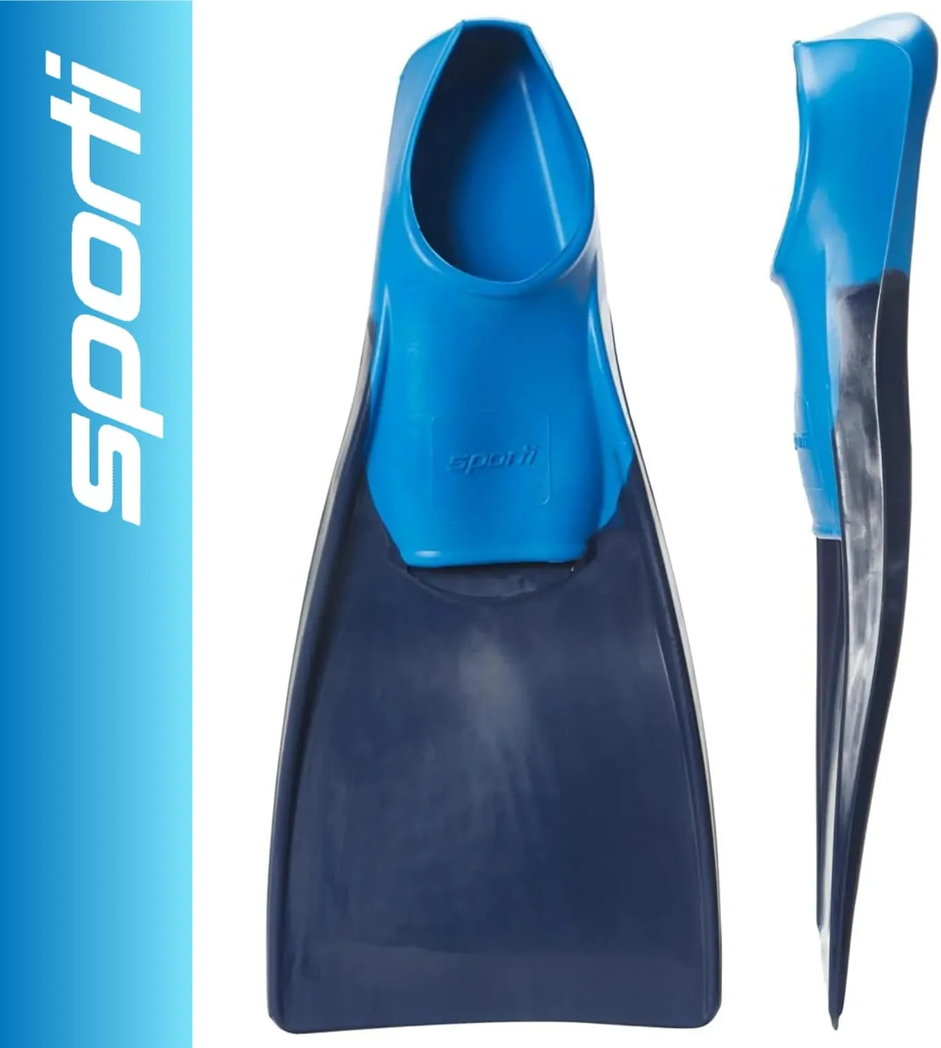 Sporti Adult-Kids Swim Fins for Pool Lap Swimming - Long Floating Fins for Swimming & Snorkeling - Swim Flippers for Training