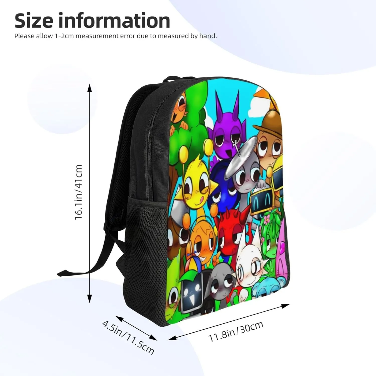 Sprunki Backpack, Oxford Cloth Travel Backpack, Sturdy And Durable