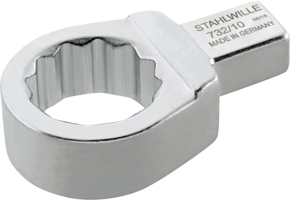 Stahlwille 58221030 30mm Ring Insert Tool for Torque Wrenches, 22mm x 28mm Drive, Chrome-Plated Finish, Bi-Hex Profile, AS-Drive, Secure Fixation - Made in Germany