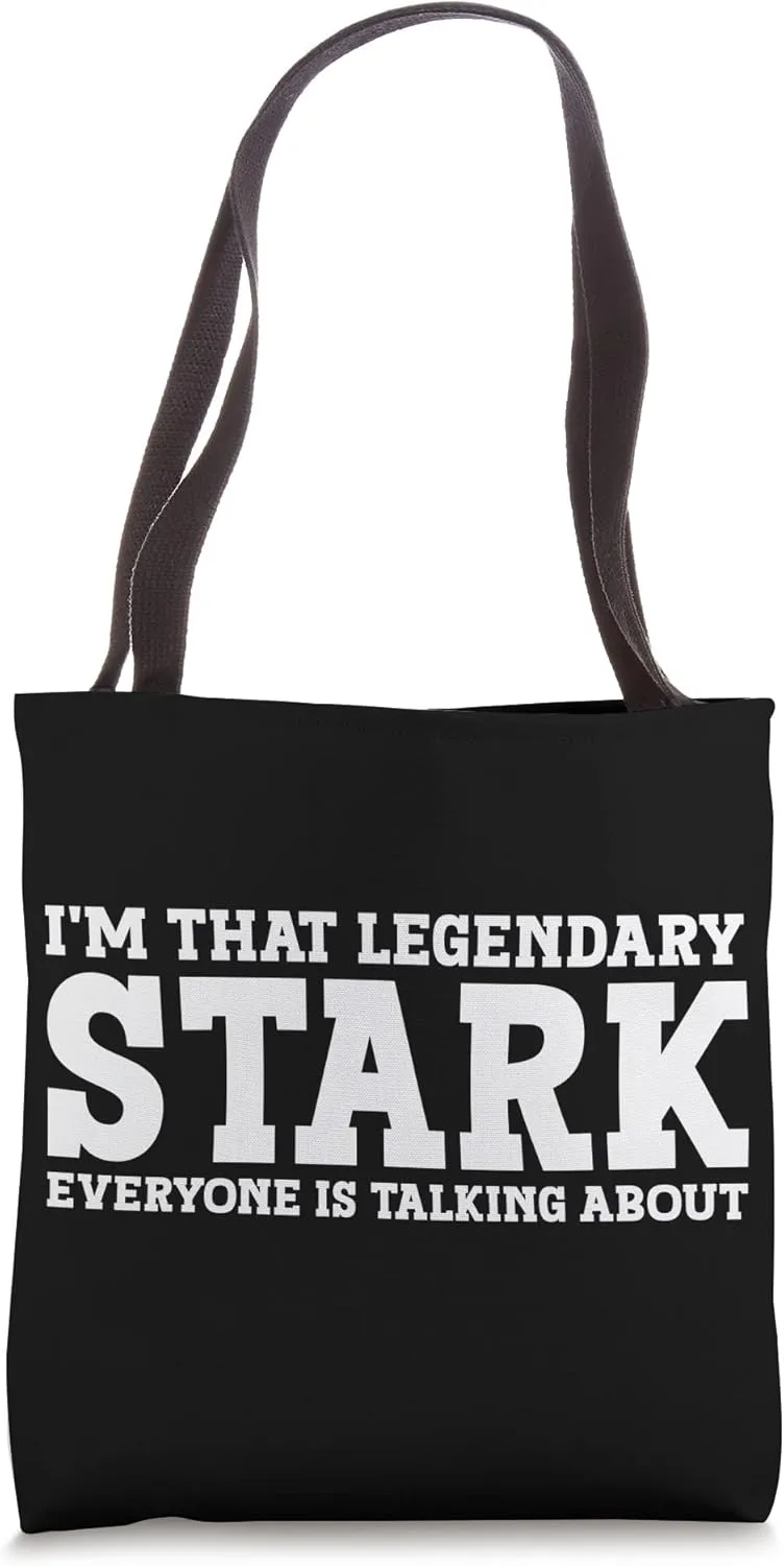Stark Surname Funny Team Family Last Name Stark Tote Bag