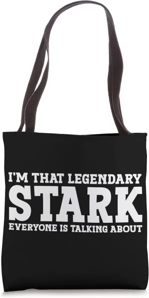 Stark Surname Funny Team Family Last Name Stark Tote Bag