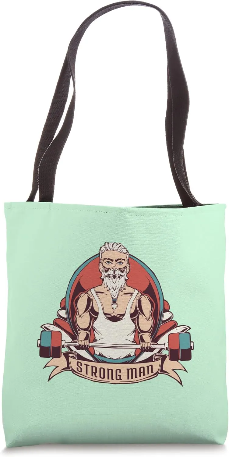 Starker Mann Grandpa Workout Gym Gifts Training Muscle Building Tote Bag