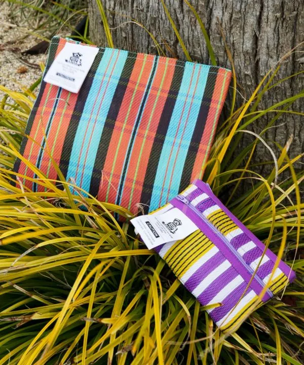 Striped Square Pouch