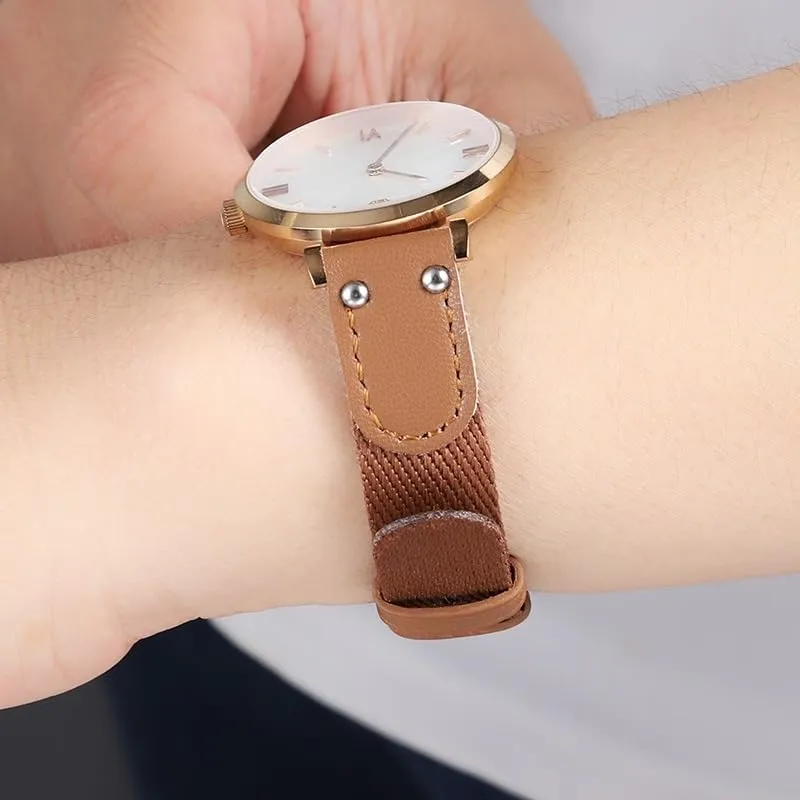 Suitable for DW watch band women's nylon canvas watch strap