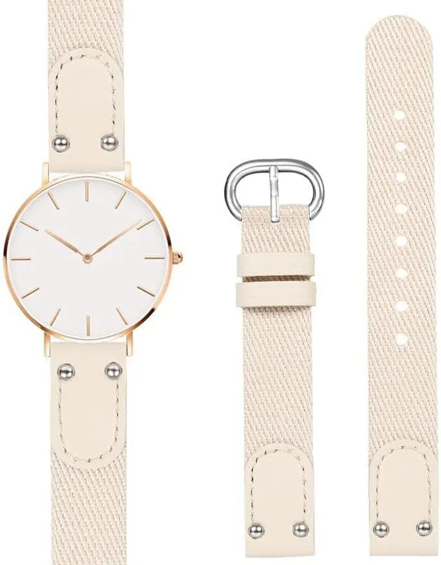 Suitable for DW watch band women's nylon canvas watch strap