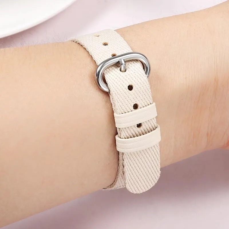 Suitable for DW watch band women's nylon canvas watch strap