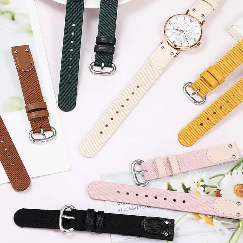 Suitable for DW watch band women's nylon canvas watch strap