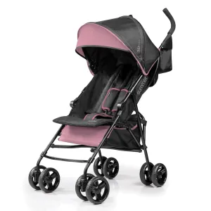 Summer by Ingenuity 3D Mini Convenience Stroller – Lightweight Stroller with Compact Fold, Multi-Position Recline, Canopy with Pop Out Sun Visor and More – Umbrella Stroller for Travel, Pink