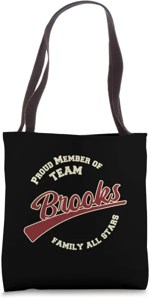 Team Brooks Family Last Name Tote Bag