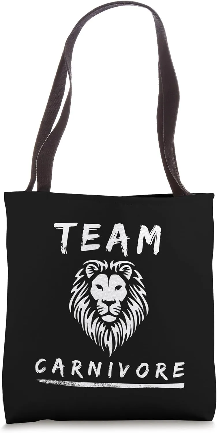 Team Carnivore Lion Head Tote Bag