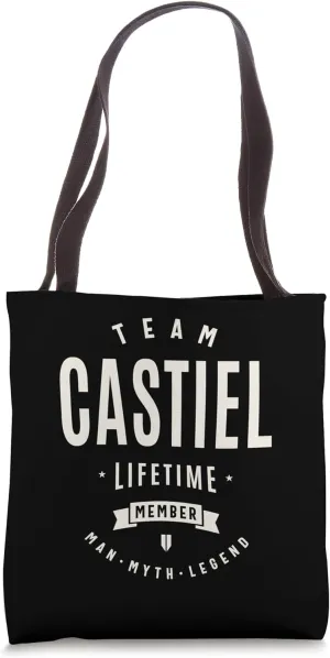 Team Castiel Lifetime Member Funny Name Castiel Tote Bag
