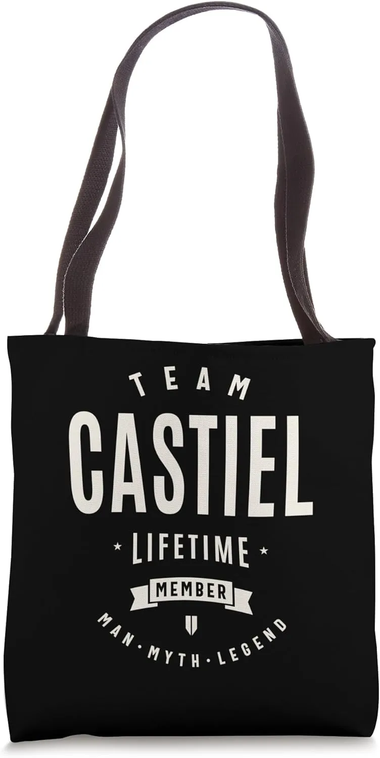 Team Castiel Lifetime Member Funny Name Castiel Tote Bag