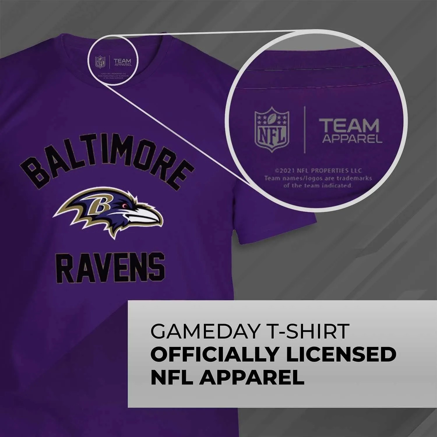 Team Fan Apparel NFL Adult Gameday T-Shirt - Cotton Blend - Tagless - Semi-Fitted - Unleash Your Team Spirit During Game Day