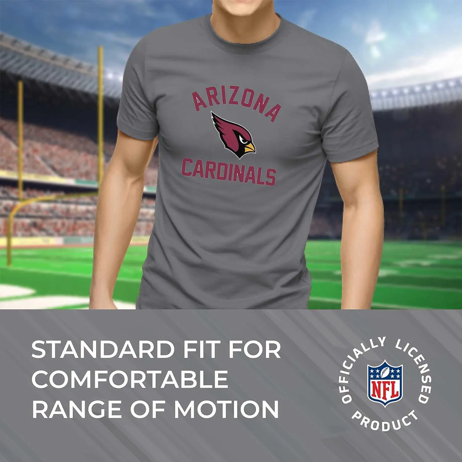 Team Fan Apparel NFL Adult Gameday T-Shirt - Cotton Blend - Tagless - Semi-Fitted - Unleash Your Team Spirit During Game Day