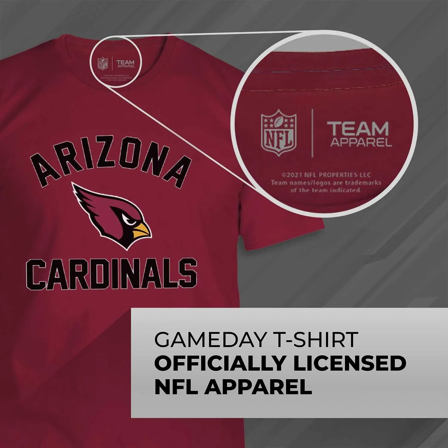 Team Fan Apparel NFL Adult Gameday T-Shirt - Cotton Blend - Tagless - Semi-Fitted - Unleash Your Team Spirit During Game Day