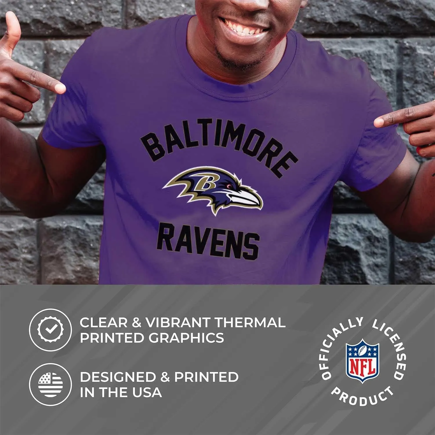 Team Fan Apparel NFL Adult Gameday T-Shirt - Cotton Blend - Tagless - Semi-Fitted - Unleash Your Team Spirit During Game Day