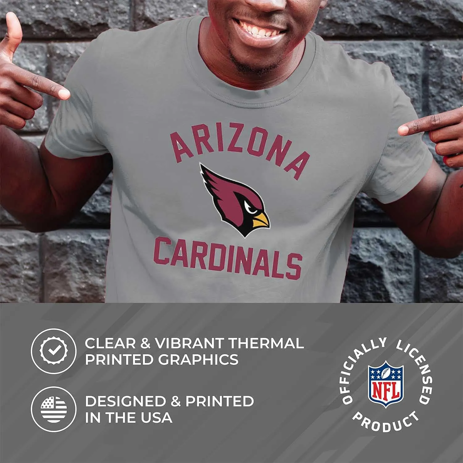 Team Fan Apparel NFL Adult Gameday T-Shirt - Cotton Blend - Tagless - Semi-Fitted - Unleash Your Team Spirit During Game Day