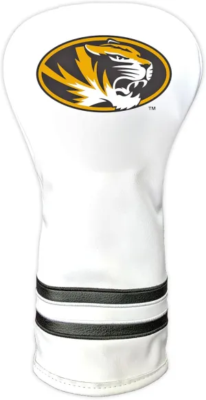 TEAM GOLF NCAA White Vintage Driver Golf Club Headcover, Form Fitting Design, Retro Design