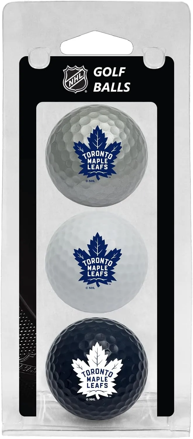 Team Golf NHL Regulation Size Golf Balls, 3 Pack, Full Color Durable Team Imprint