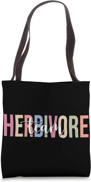 Team Herbivore Plant Based Diet Vegetarian Veganism Vegan Tote Bag