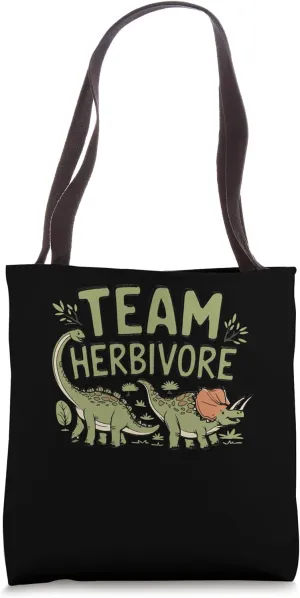 Team Herbivore Vegan Vegetarian Tote Bag