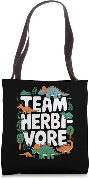 Team Herbivore Vegan Vegetarian Tote Bag