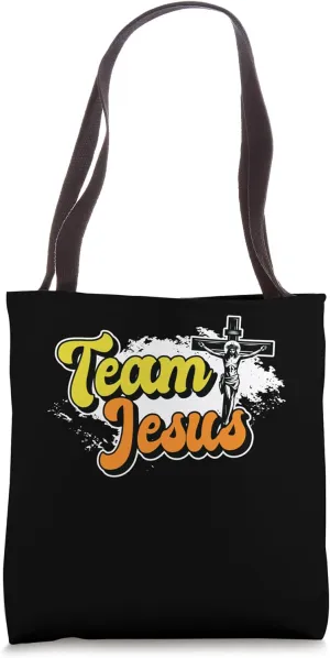 Team Jesus, Religious Christ Believer and Christianity Tote Bag