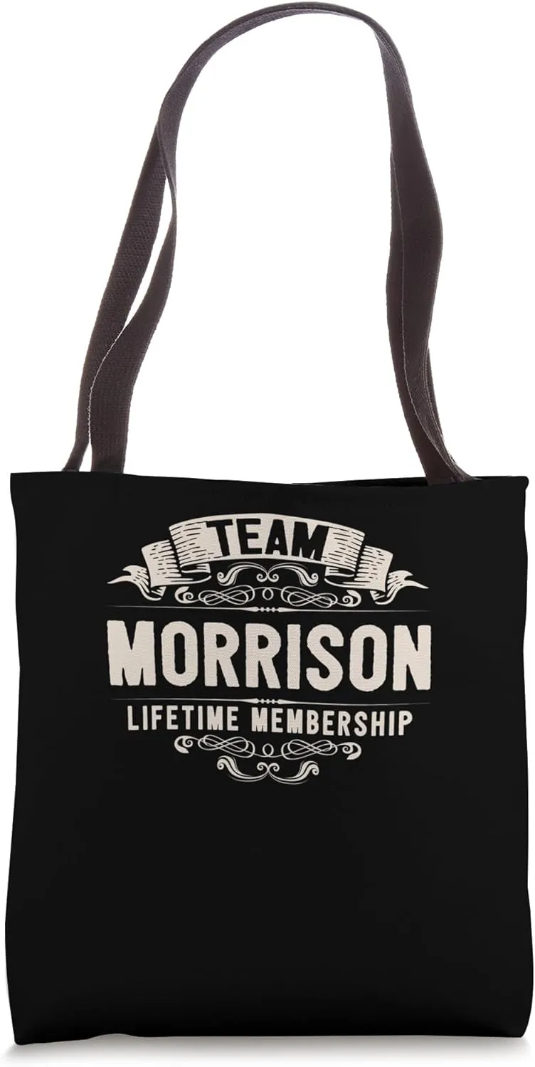 Team Morrison Lifetime Membership Retro Last Name Vintage Tote Bag