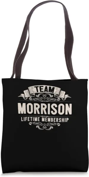 Team Morrison Lifetime Membership Retro Last Name Vintage Tote Bag