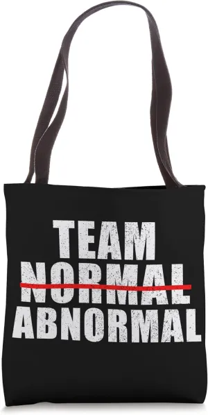 Team Normal Abnormal Sarcastic Retro Tote Bag