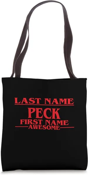 Team Peck Surname - idea for Birthday Family Gatherings Tote Bag