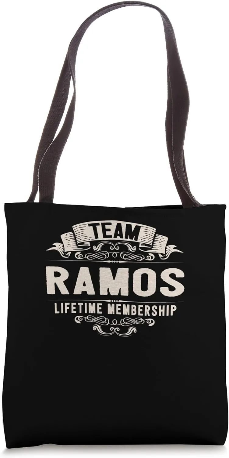 Team Ramos Lifetime Membership Retro Last Name Vintage Tote Bag
