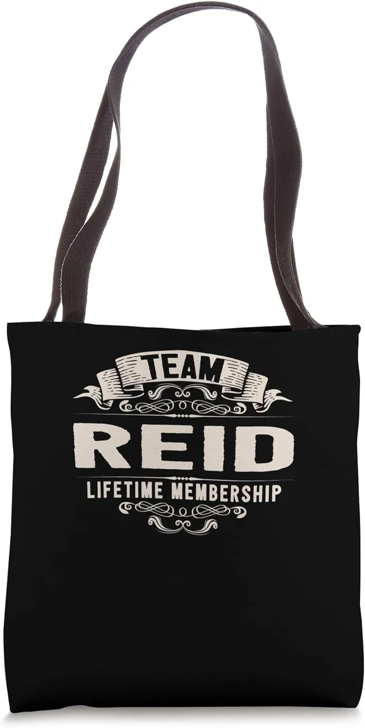 Team Reid Lifetime Membership Retro Last Name Vintage Tote Bag