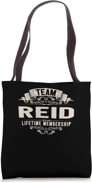 Team Reid Lifetime Membership Retro Last Name Vintage Tote Bag