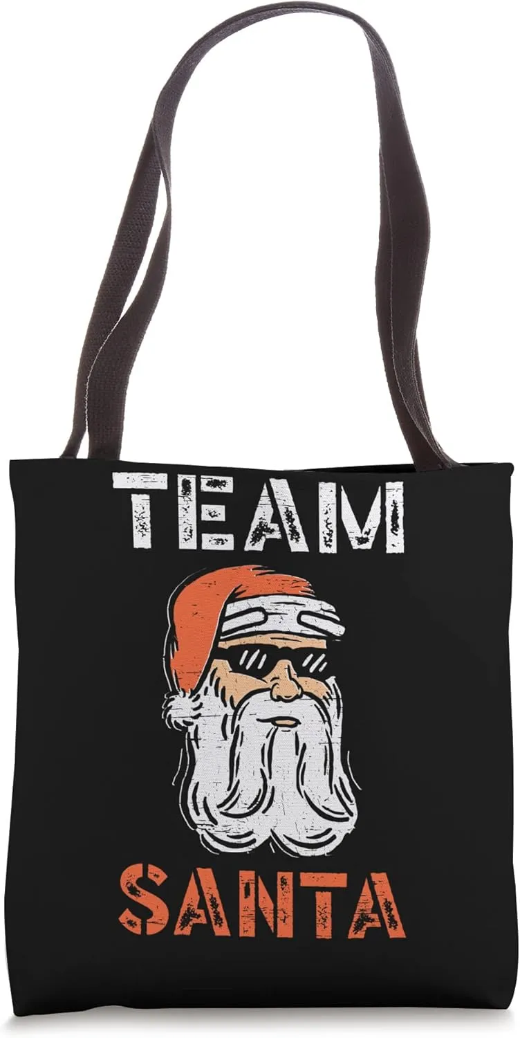 Team Santa Santa Claus Surfing Holidays Tote Bag
