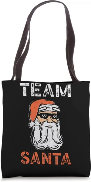 Team Santa Santa Claus Surfing Holidays Tote Bag