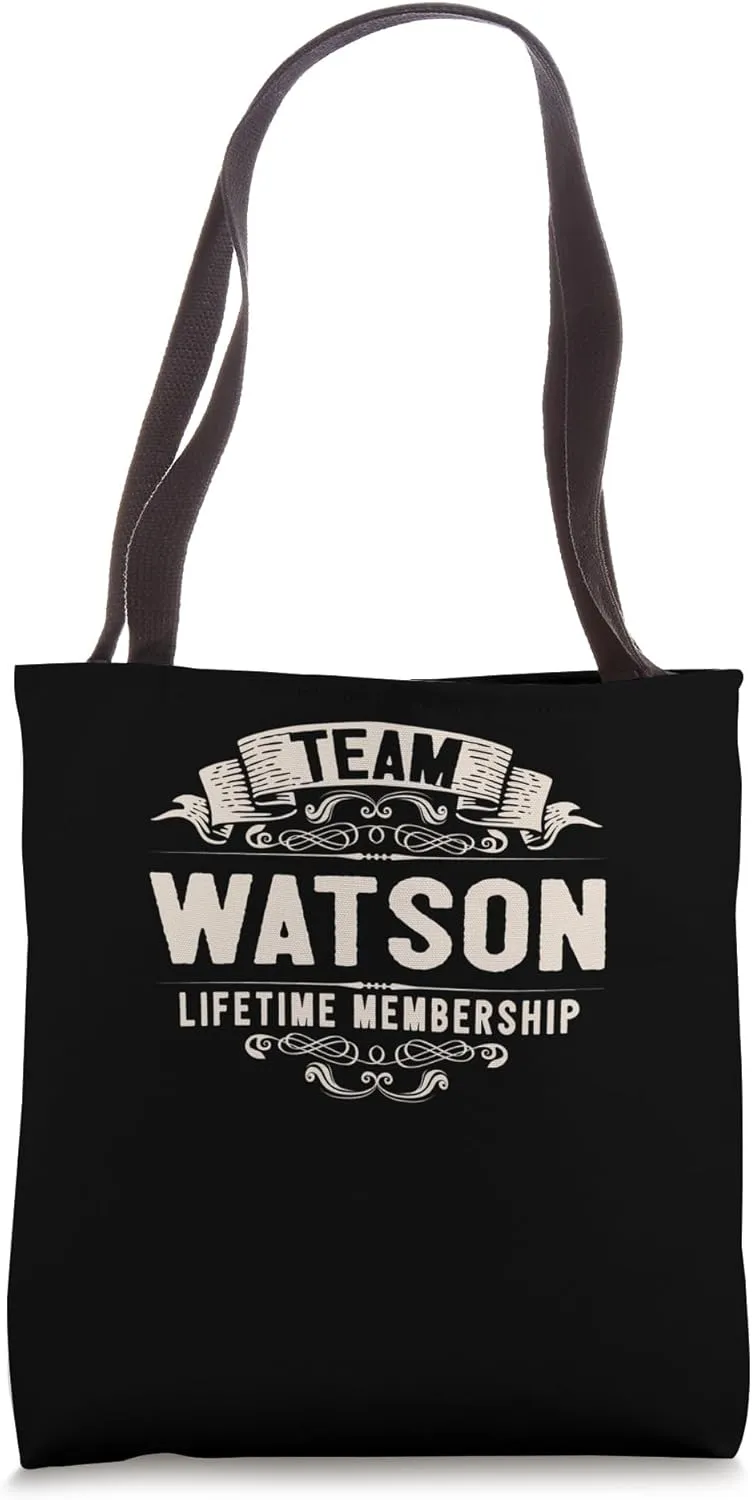 Team Watson Lifetime Membership Retro Last Name Vintage Tote Bag