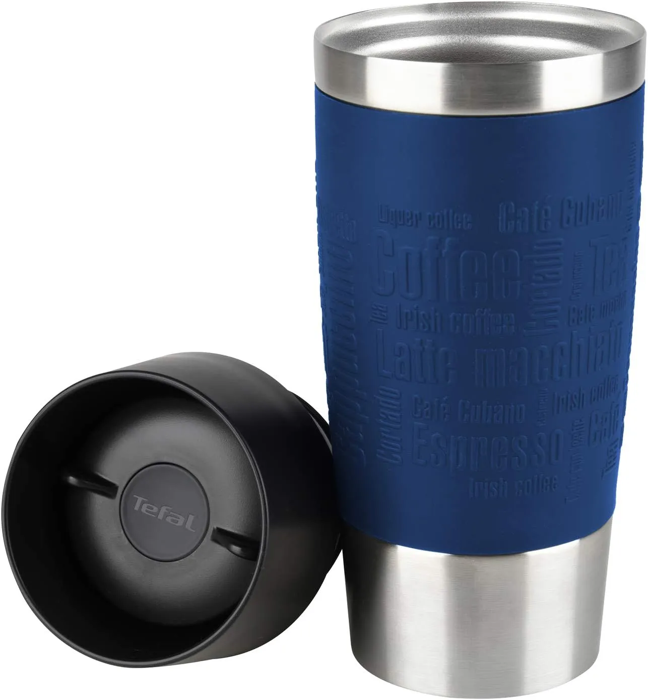 Tefal Travel Mug, Stainless Steel, Blue, 0.36 L