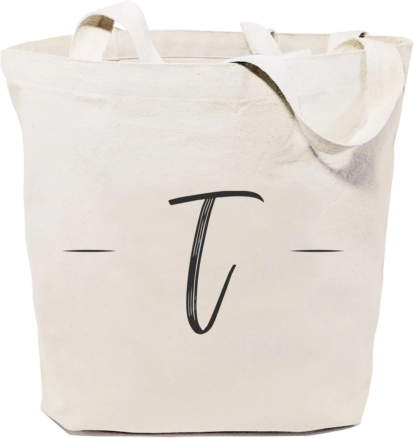The Cotton & Canvas Co. Personalized Handwritten Monogram Initial Tote
