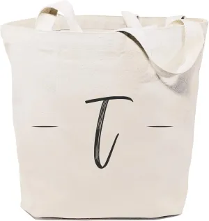 The Cotton & Canvas Co. Personalized Handwritten Monogram Initial Tote