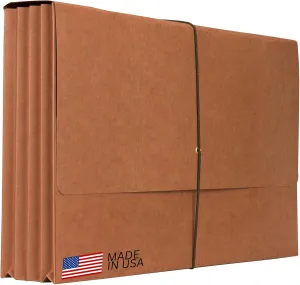 The File King Expanding File Wallet - Legal Size, 10 Redropes | USA Made | 5.25” Expandable File Folders | Redwell Folders Legal Size Wallets | Red Rope Expanding File Folder with Flap & Elastic Cord