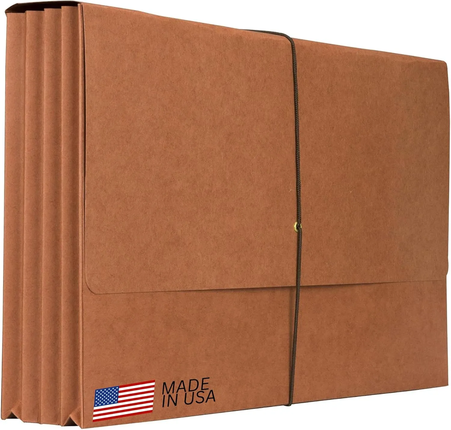 The File King Expanding File Wallet - Legal Size, 10 Redropes | USA Made | 5.25” Expandable File Folders | Redwell Folders Legal Size Wallets | Red Rope Expanding File Folder with Flap & Elastic Cord