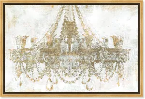 The Oliver Gal Artist Co. Gold Diamonds' Framed Fashion Wall Decor, 24" x 16", White