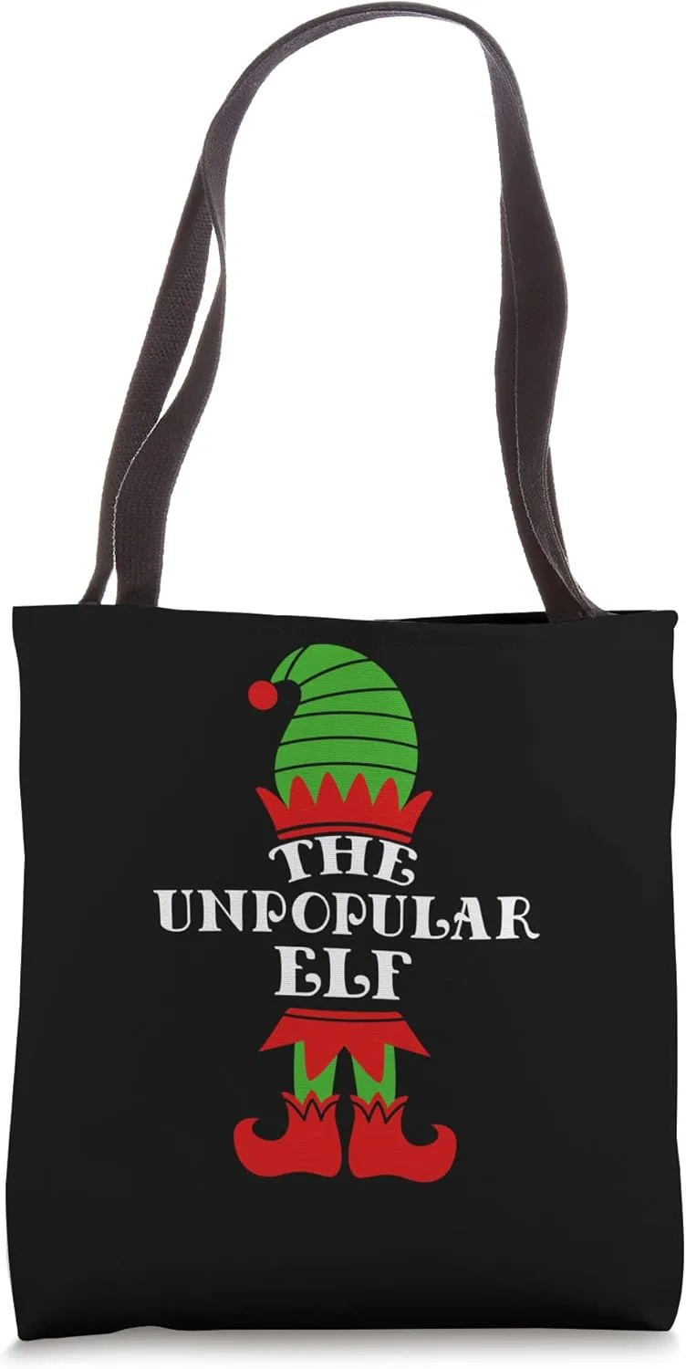 The Unpopular Elf Christmas Matching Family Coworker Group Tote Bag