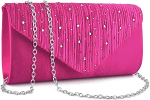 TINDTOP Evening Clutch Purses for Women Handbags for Formal Wedding Party Cocktail Prom Crossbody Shoulder Envelope Bag