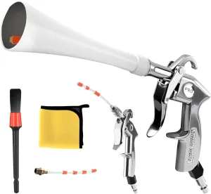 Tornado Dry Cleaning Gun Detailing Interior Dryer Air Blow Gun,Car Detailing Kit Interior Cleaner,Car Detailing Tools for Car Quickly Blasts Dirt and Dust Works with Air Compressor