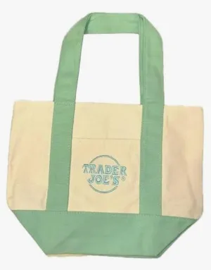 Trader Joe's Canvas Tote Bag, Pastel Green